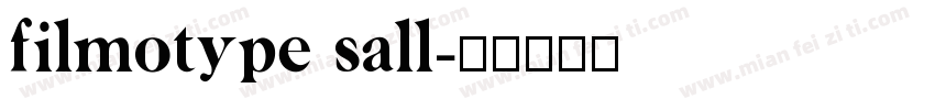 filmotype sall字体转换
